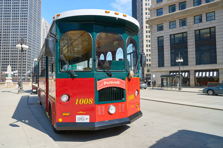(Photo of Chicago trolley by Sorbis, Shutterstock.com)